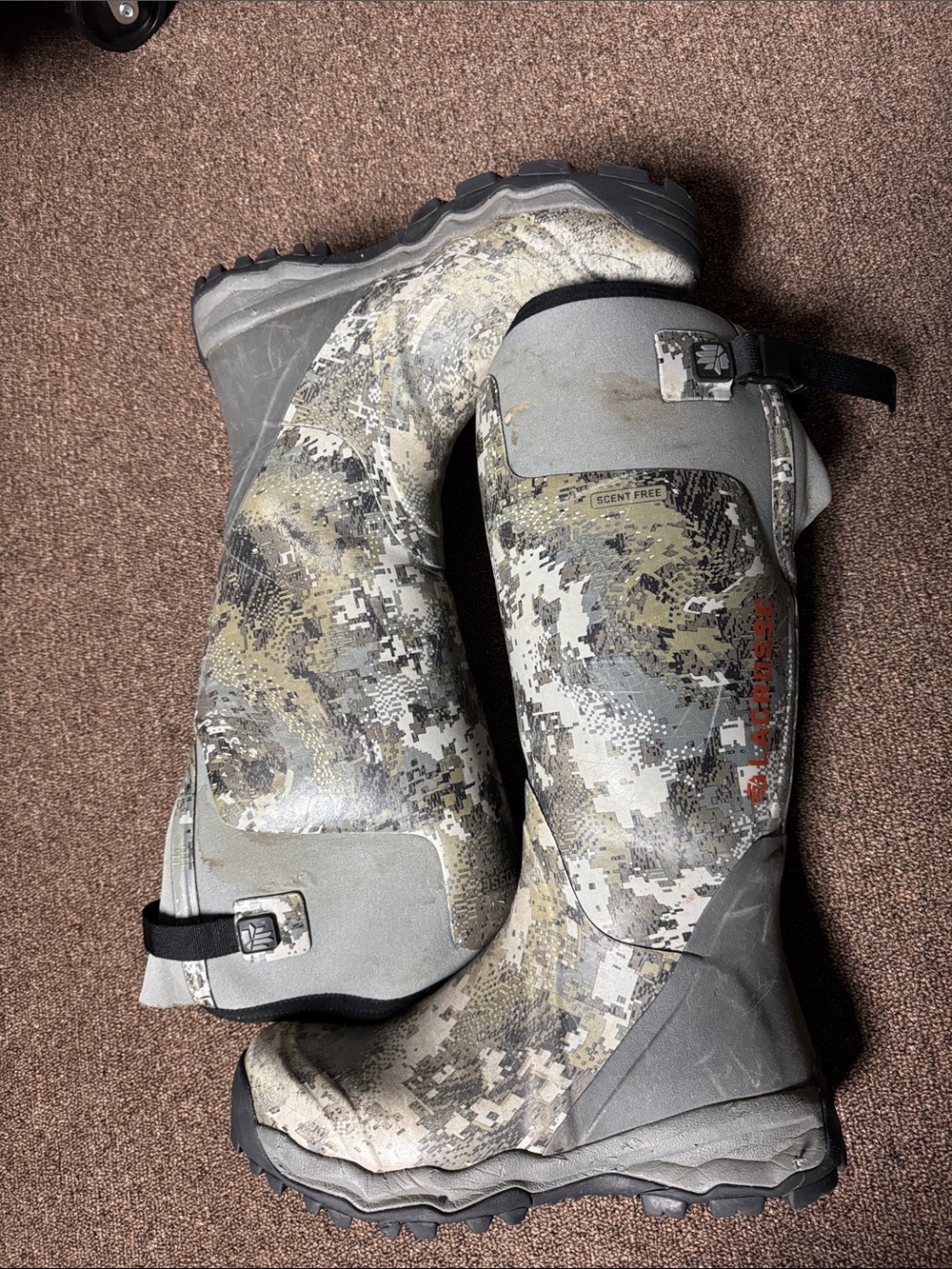 LaCrosse 18” Alpaburly Pro Sitka EVII Uninsulated Rubber Boots Size 10 - Picture 10 of 12